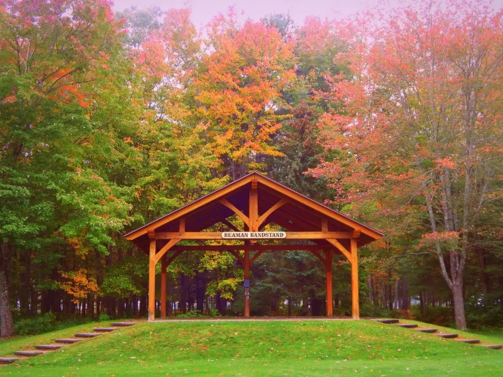 The Beaman Bandstand in autumn