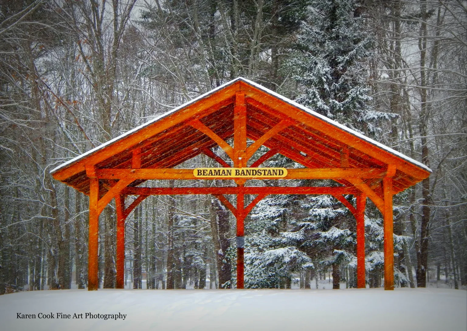 The bandstand in winter