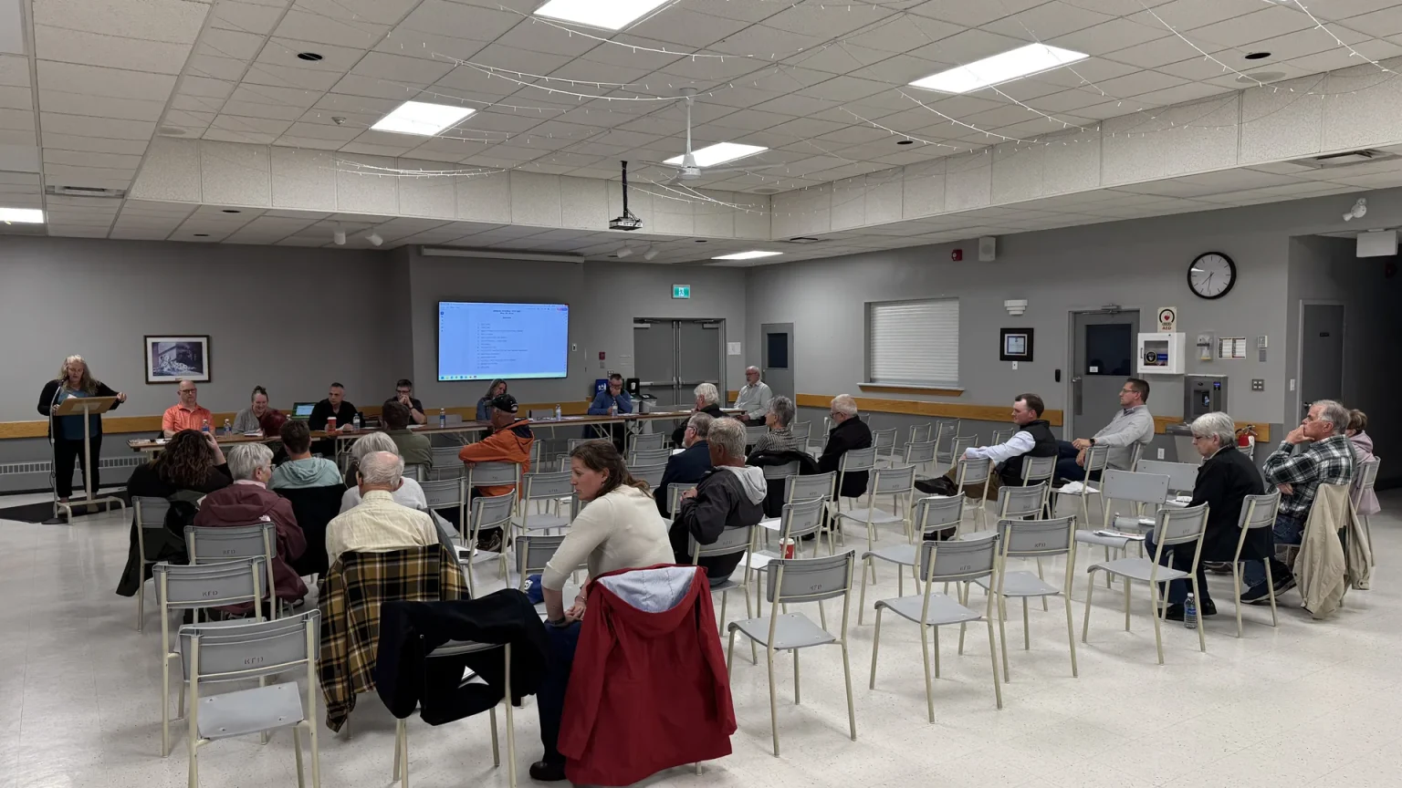 Residents at a meeting in Kingston